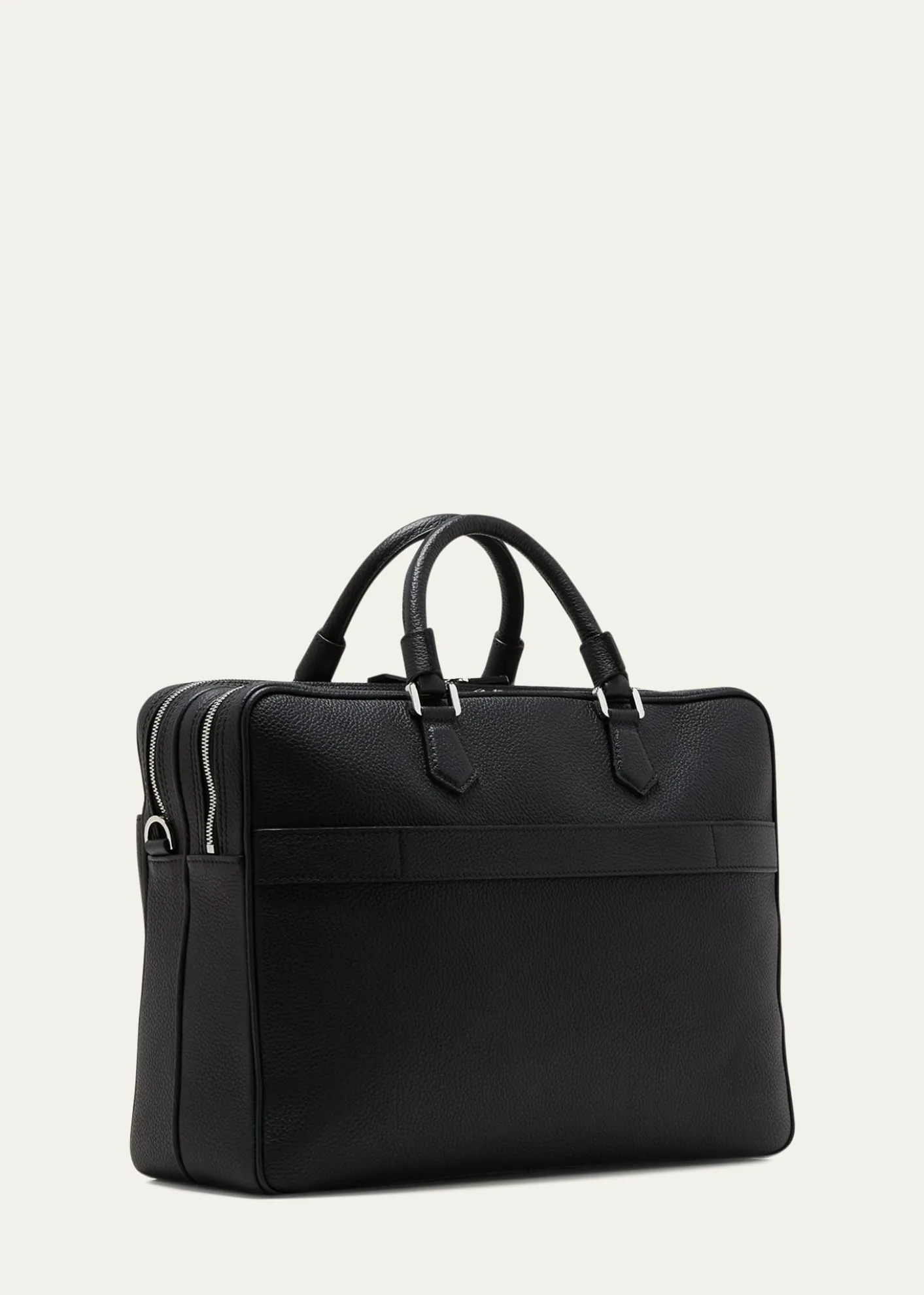 SerapianMen's Leather Double Briefcase