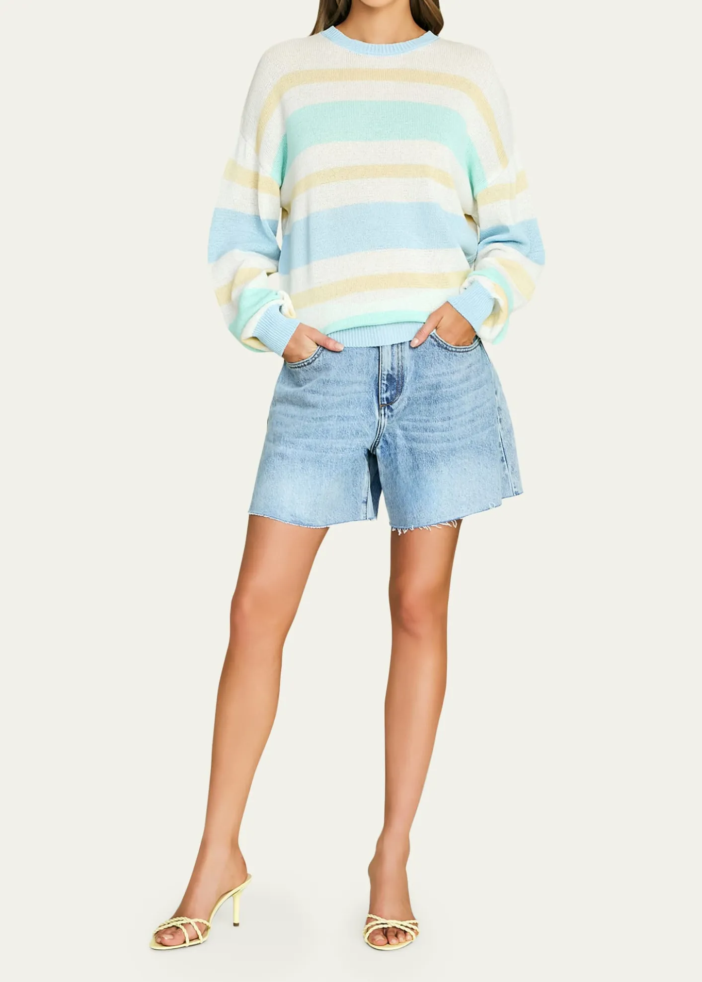 SEROYACassian Striped Linen-Blend Sweater
