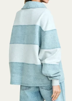 SEROYACher Striped Denim Top