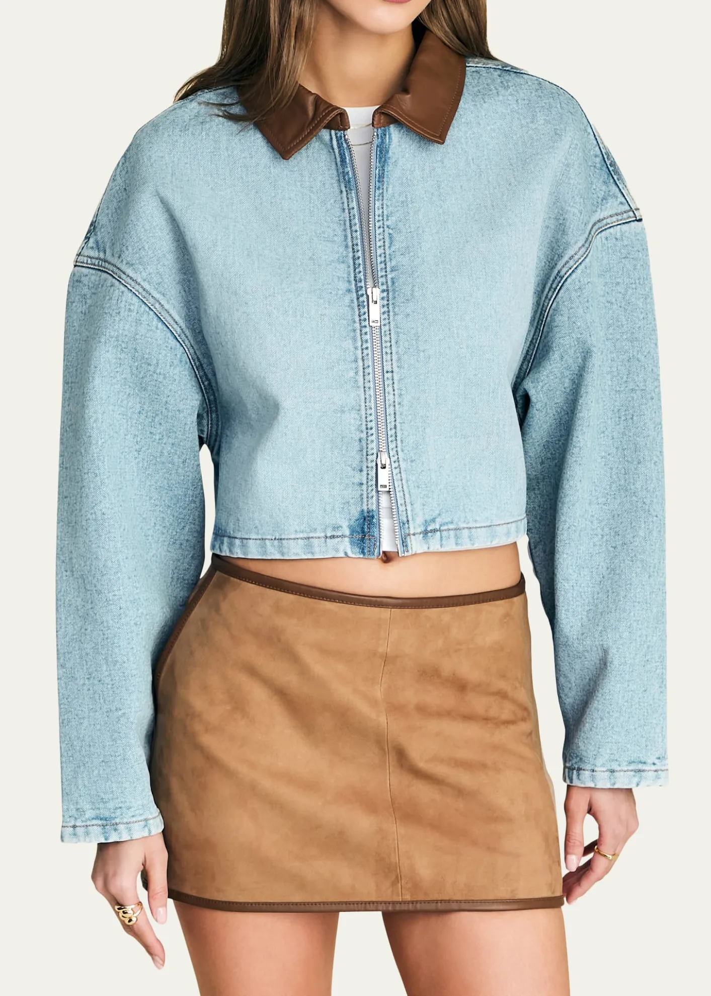 SEROYACoop Cropped Denim Jacket
