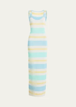 SEROYAJasmine Striped Knit Maxi Dress