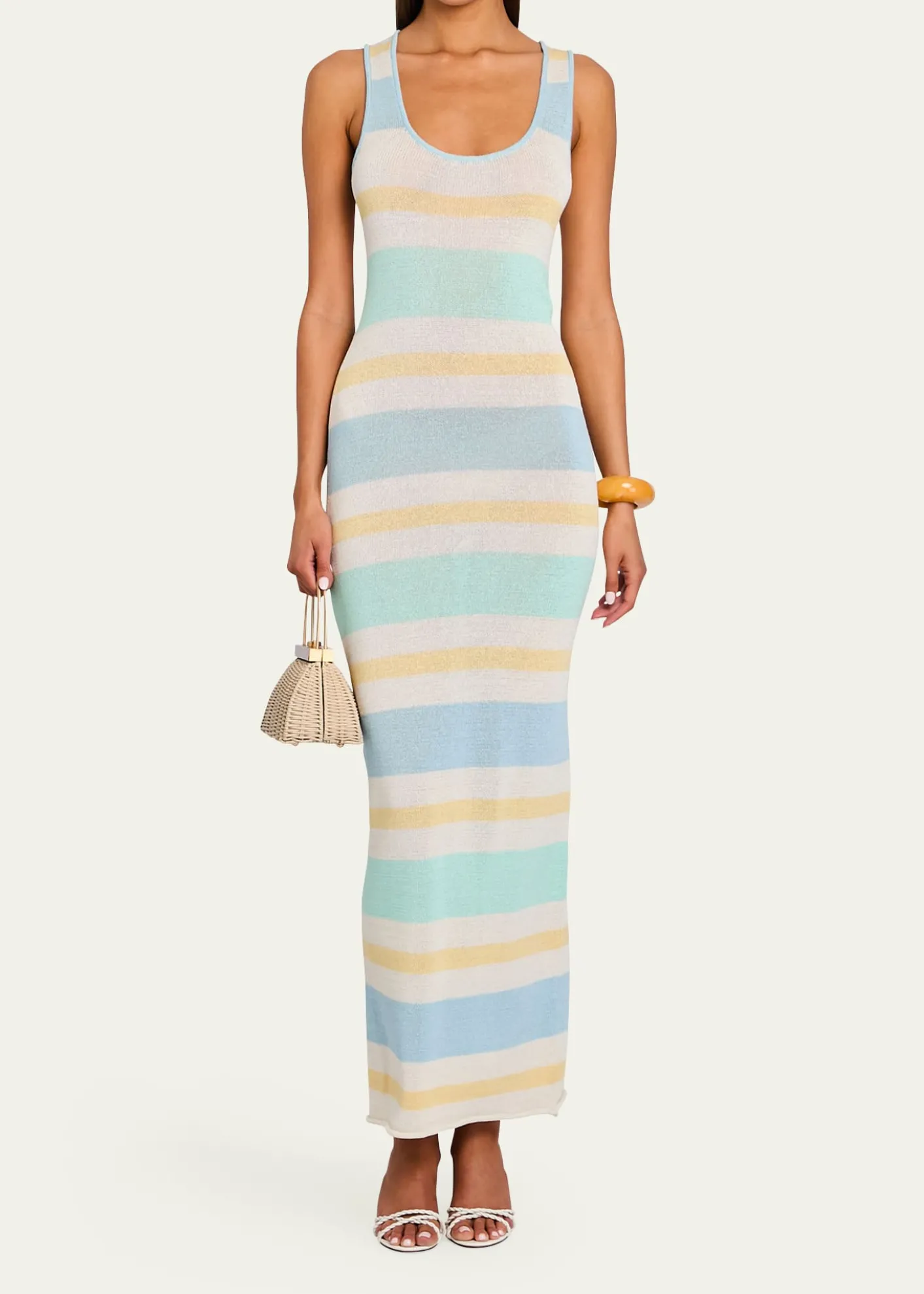 SEROYAJasmine Striped Knit Maxi Dress