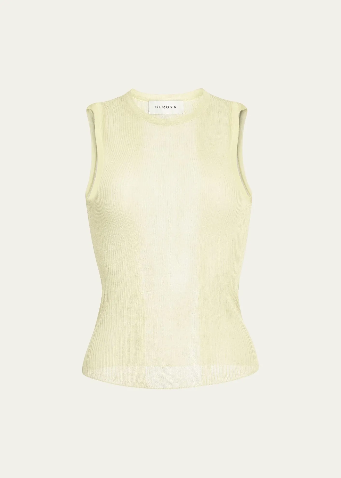 SEROYAJori Ribbed Semi-Sheer Tank Top