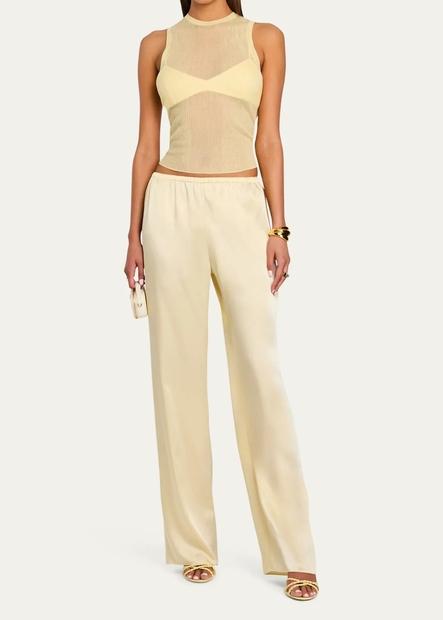 SEROYAJori Ribbed Semi-Sheer Tank Top