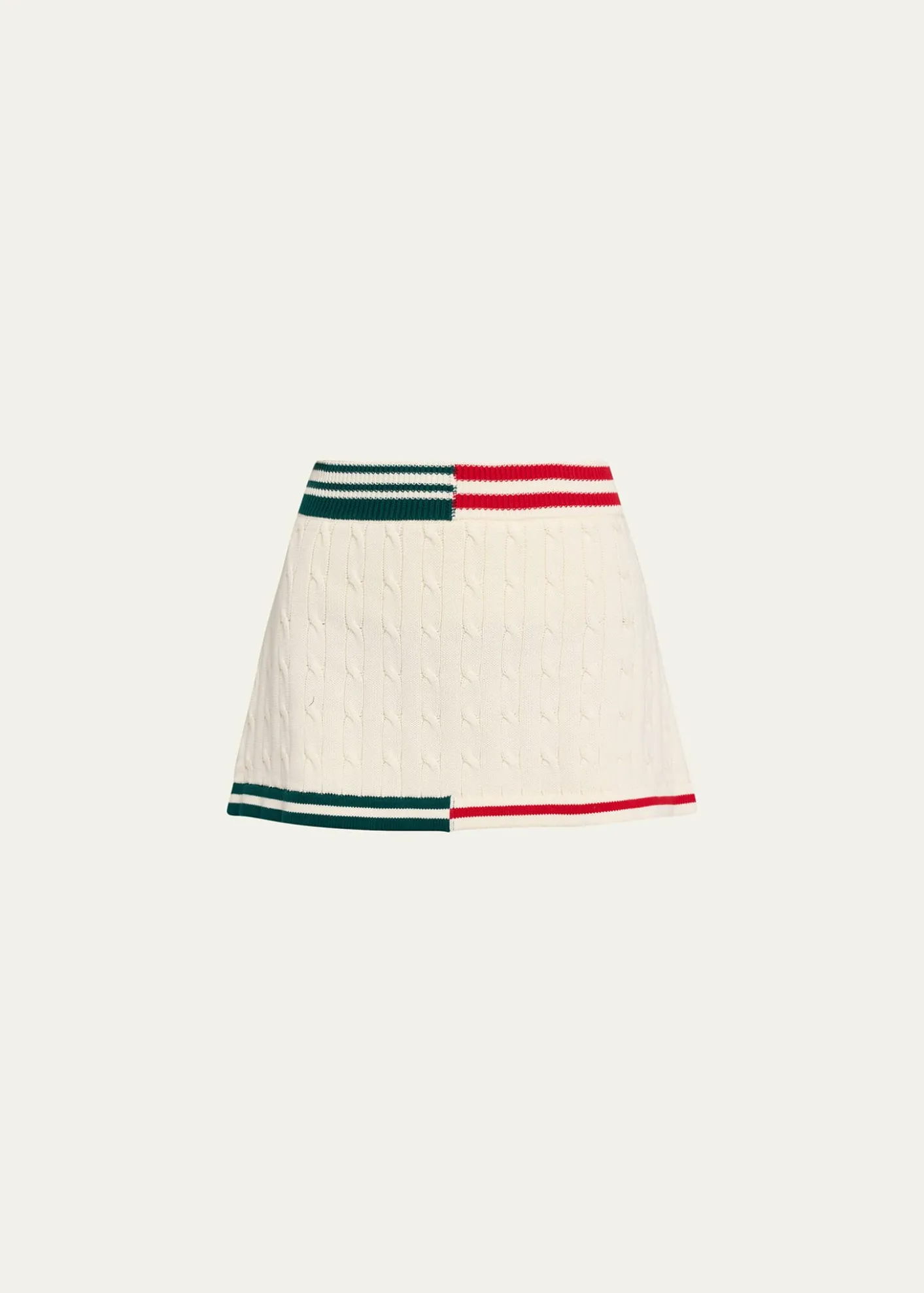 SEROYAPearson Cable-Knit Mini Skirt