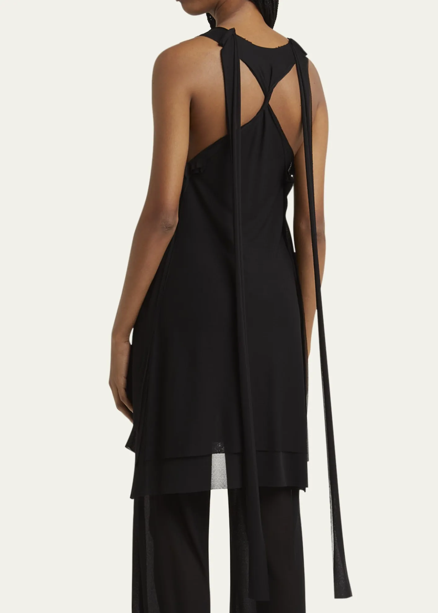 SETCHULayered Sheer Mini Tank Dress
