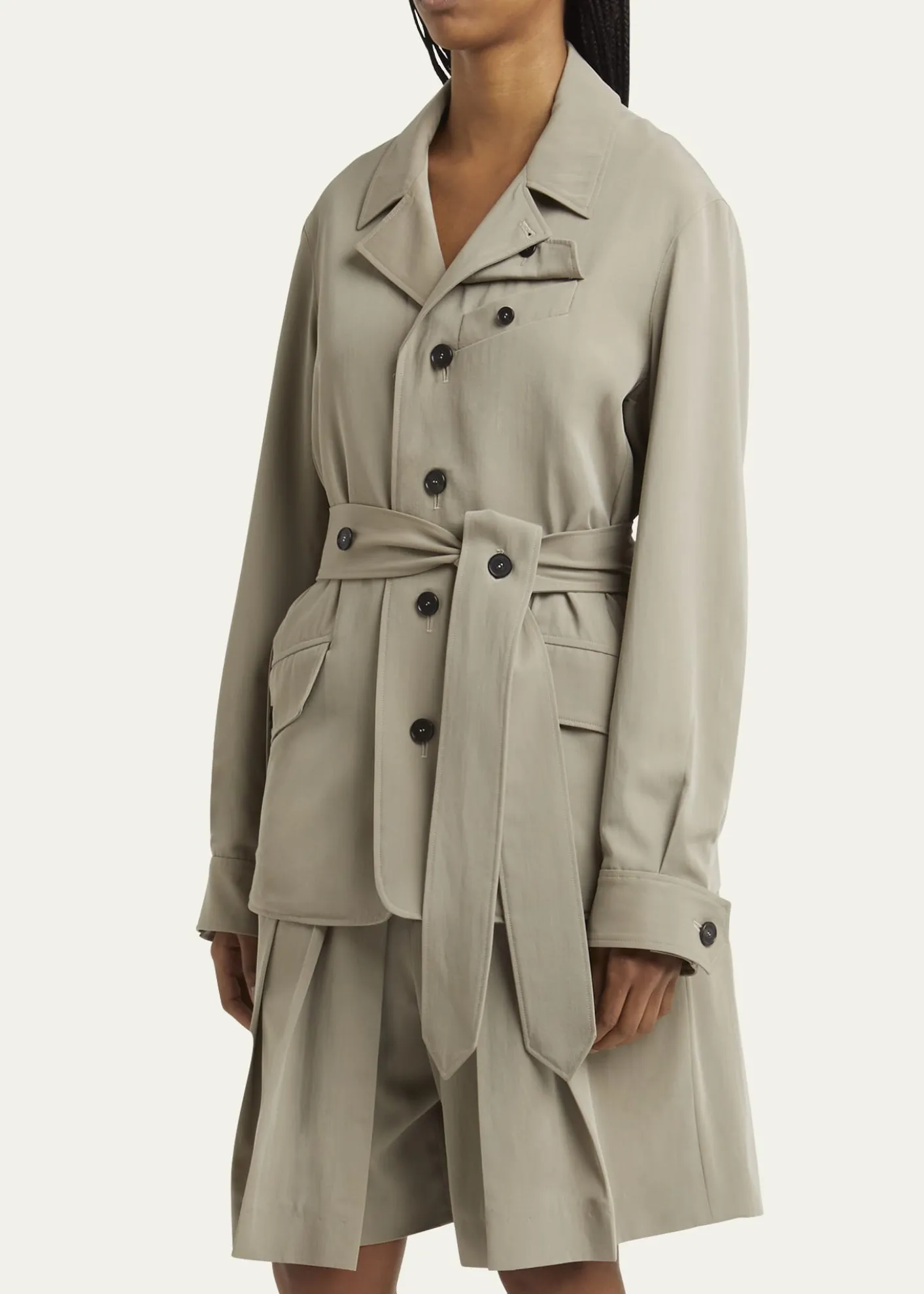 SETCHUTravel Self-Tie Wool Safari Jacket