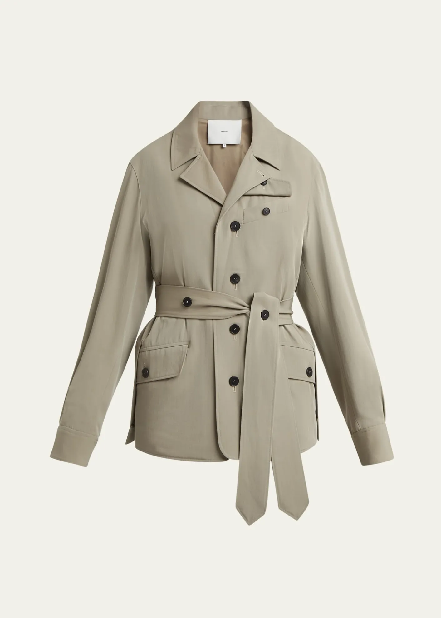 SETCHUTravel Self-Tie Wool Safari Jacket