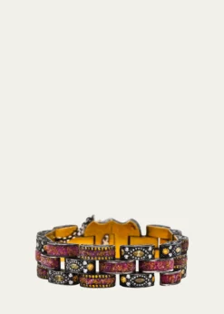 Sevan Bicakci24K Multi-Diamond Rose Tank Bracelet