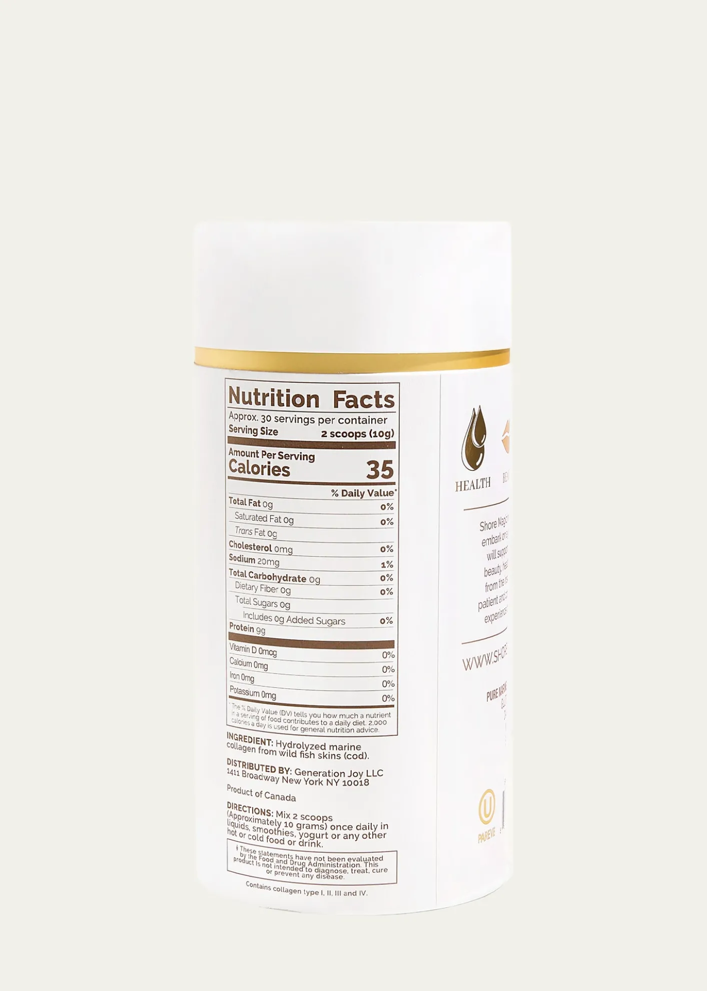 Shore MagicShore Magic - Hydrolyzed Marine Collagen Powder, 10.6 oz.