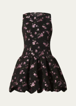 ShoshannaRaffaella Velvet Jacquard Bubble Mini Dress