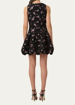 ShoshannaRaffaella Velvet Jacquard Bubble Mini Dress