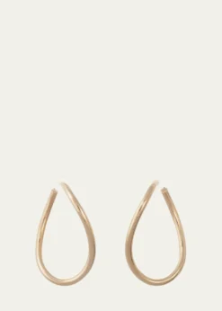 Sidney Garber18K Yellow Gold Curved Oval Hoop Earrings