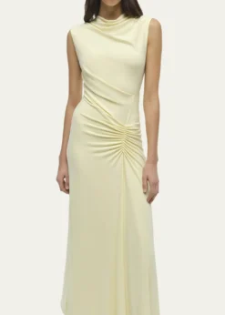 SIMKHAIAcacia Sleeveless Ruched Midi Dress