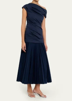 SIMKHAIAmmalie Mixed-Media Midi Dress