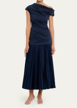 SIMKHAIAmmalie Mixed-Media Midi Dress