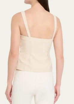 SIMKHAIApril Cotton Faille Bustier Top