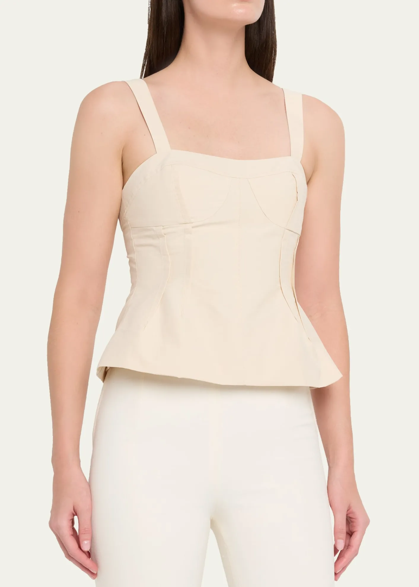 SIMKHAIApril Cotton Faille Bustier Top