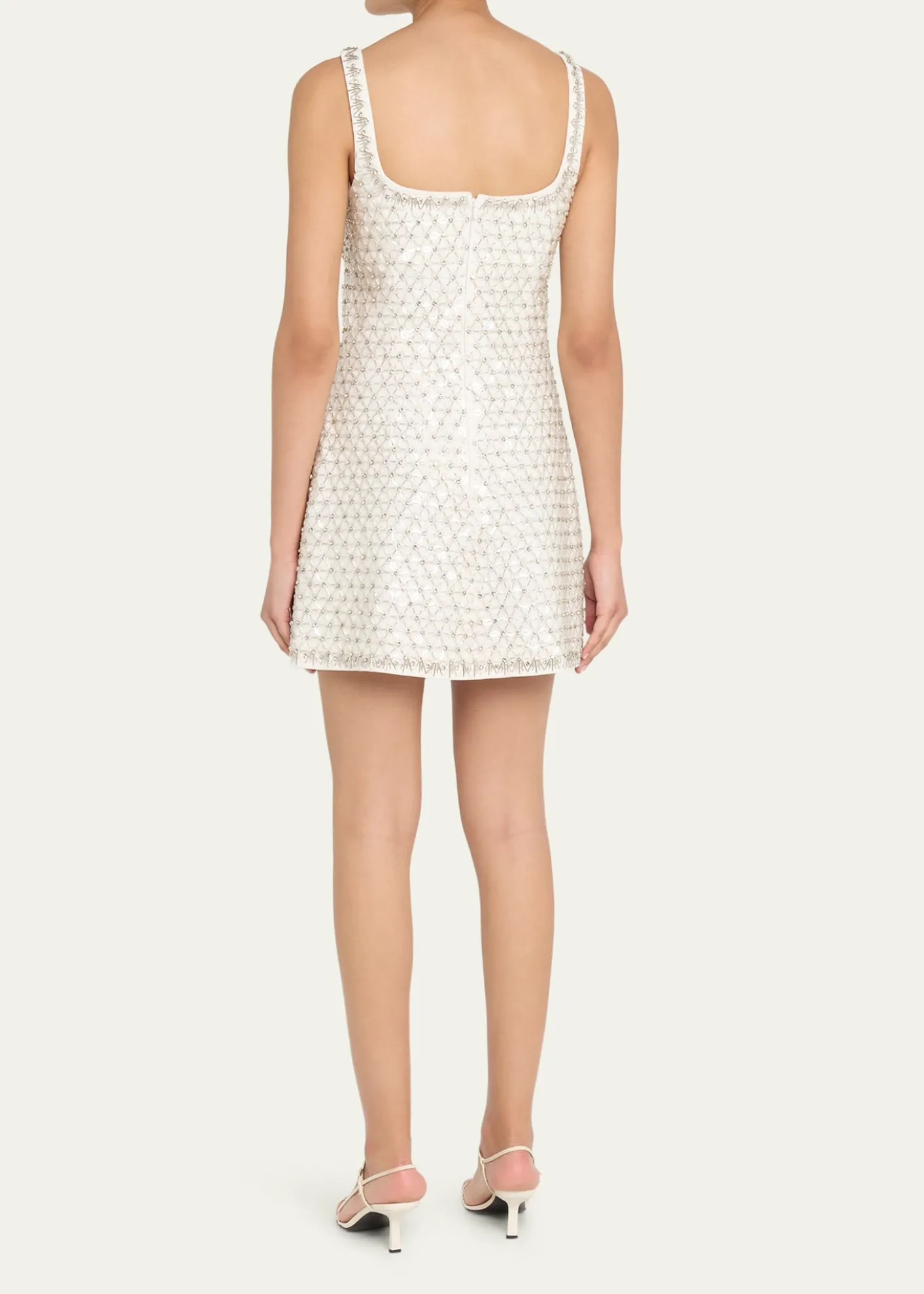 SIMKHAIBeaded Rhinestone Crepe Mini Dress
