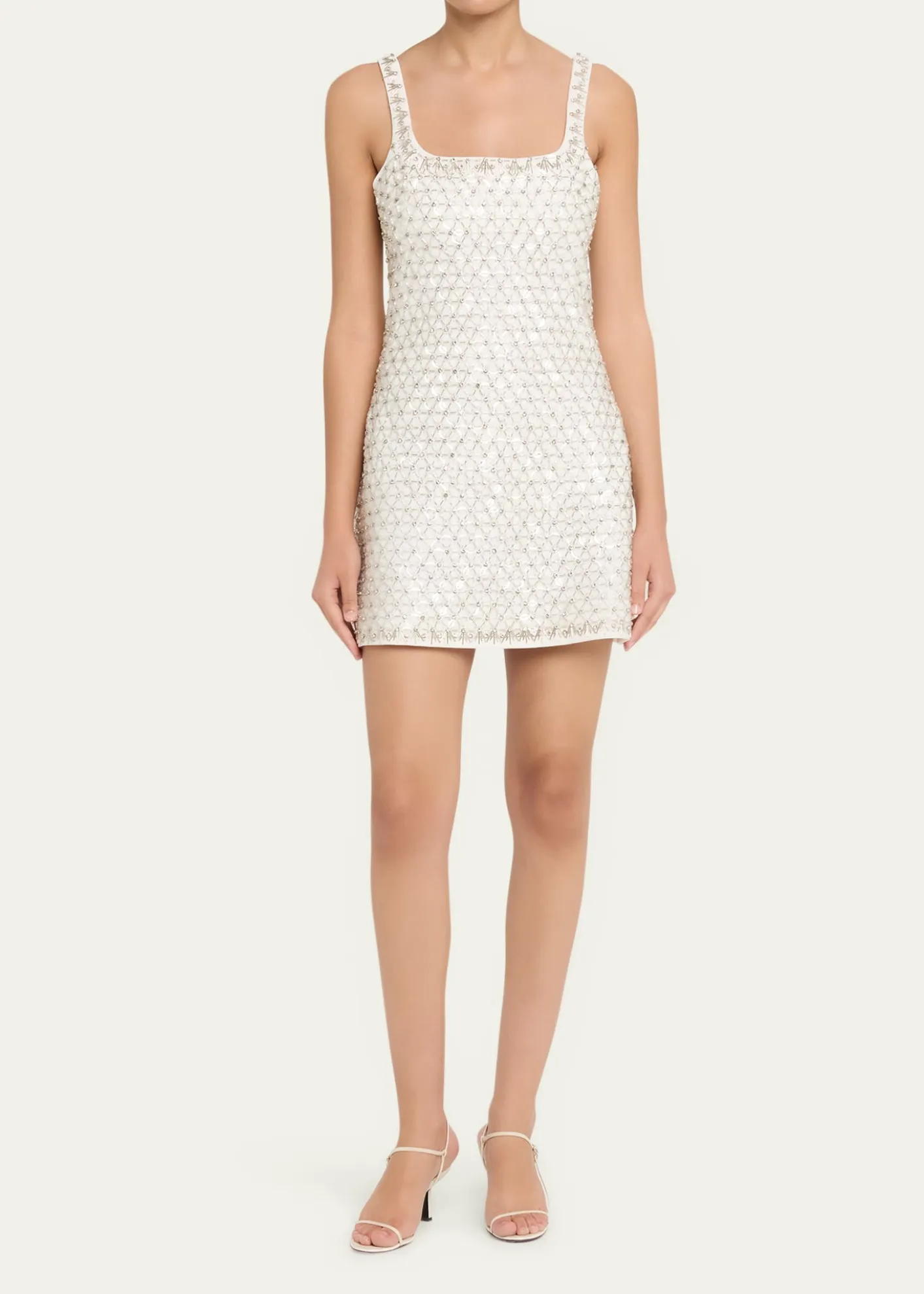 SIMKHAIBeaded Rhinestone Crepe Mini Dress