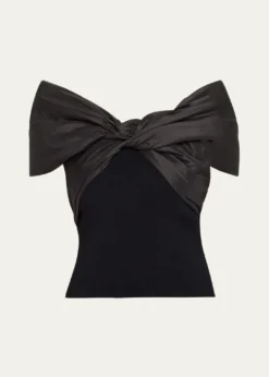 SIMKHAICeliana Combo Off-The-Shoulder Top