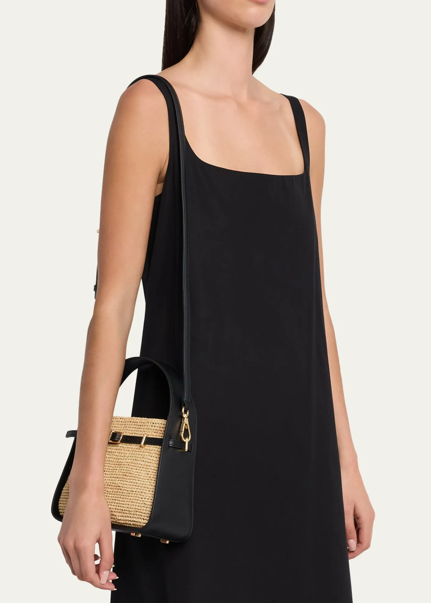 SIMKHAICleo Mini Raffia Bucket Bag
