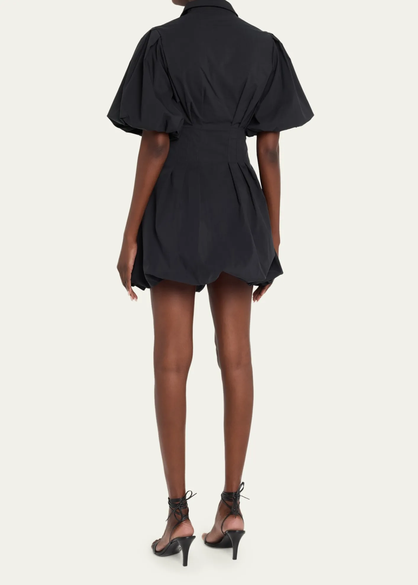 SIMKHAICleo Polin Balloon-Sleeve Pleated Mini Dress