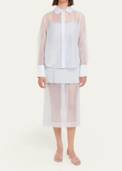 SIMKHAIDana Organza Midi Skirt