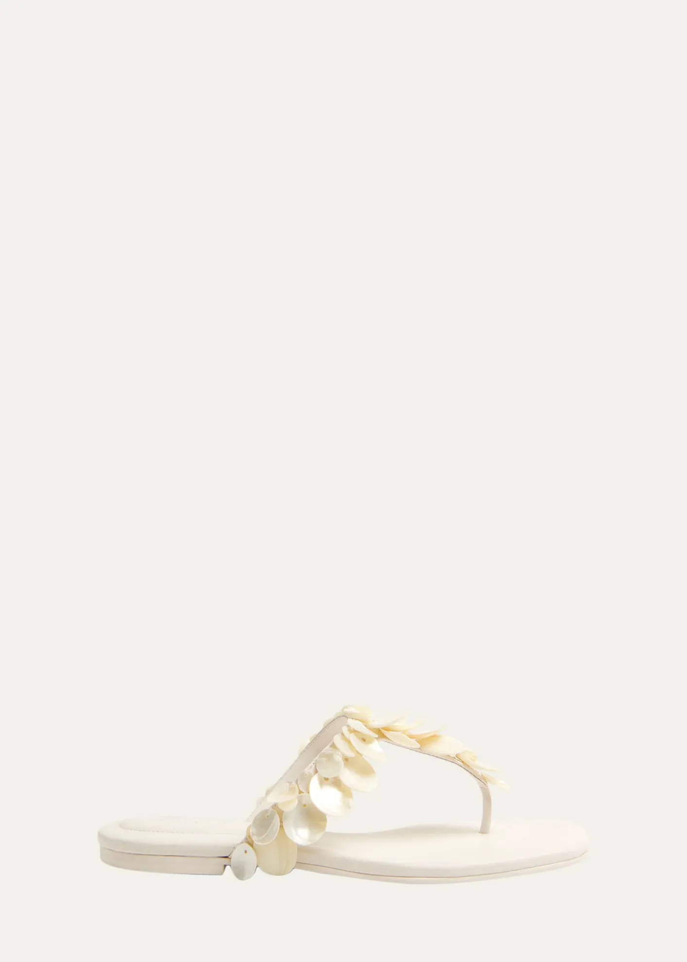 SIMKHAIElin Shell Leather Thong Sandals