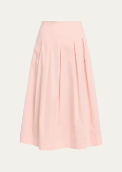 SIMKHAIElora Poplin Midi Skirt
