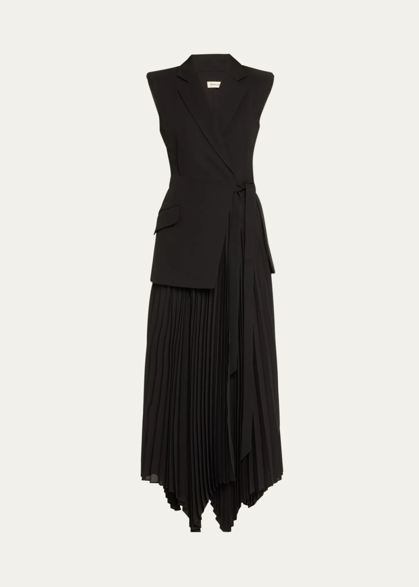 SIMKHAIHelena Combo Blazer Sleeveless Midi Dress