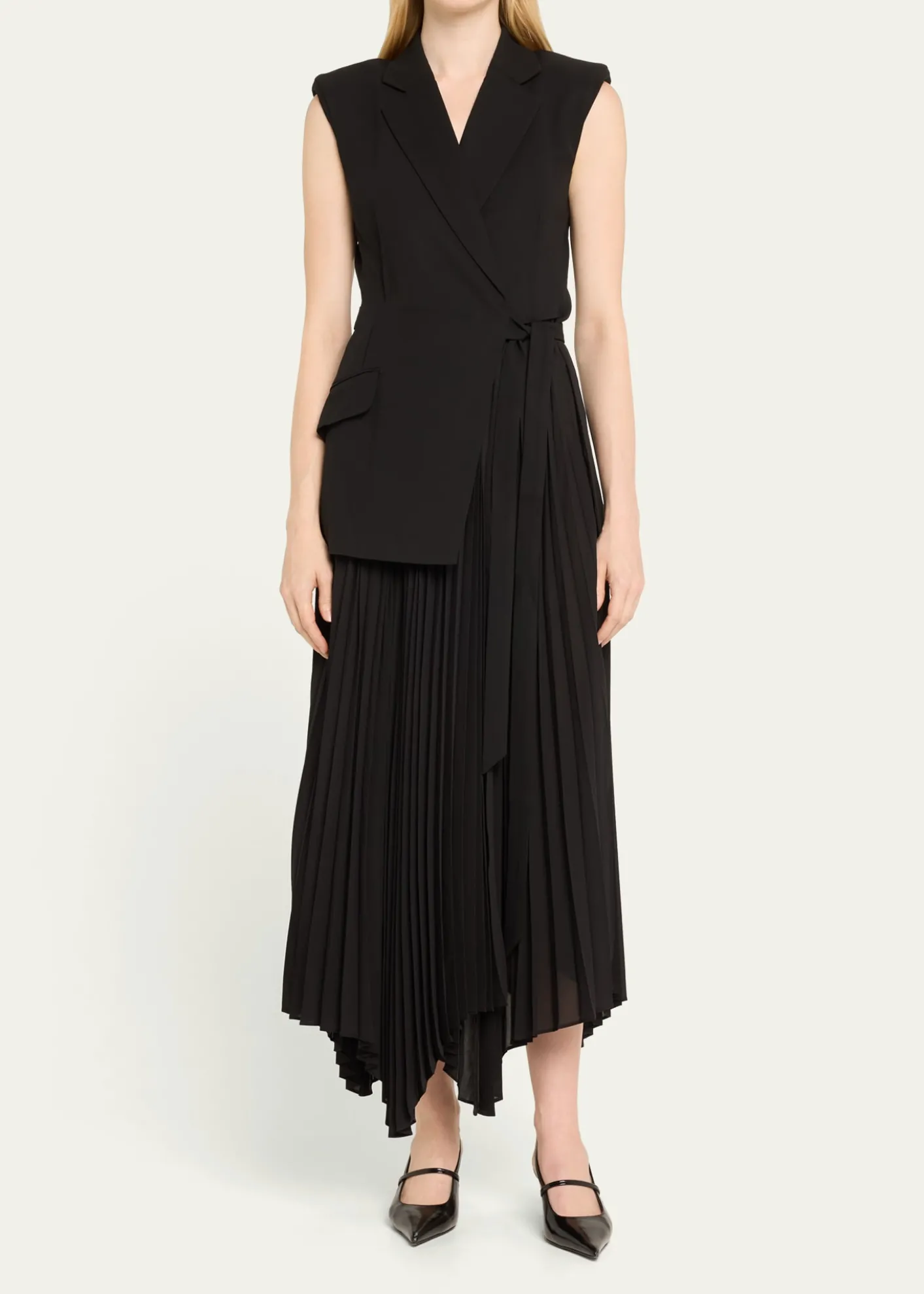 SIMKHAIHelena Combo Blazer Sleeveless Midi Dress