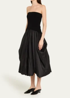 SIMKHAIIzzy Strapless Midi Bubble Dress