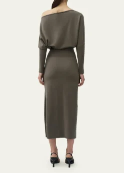 SIMKHAIJanese Off-Shoulder Midi Dress