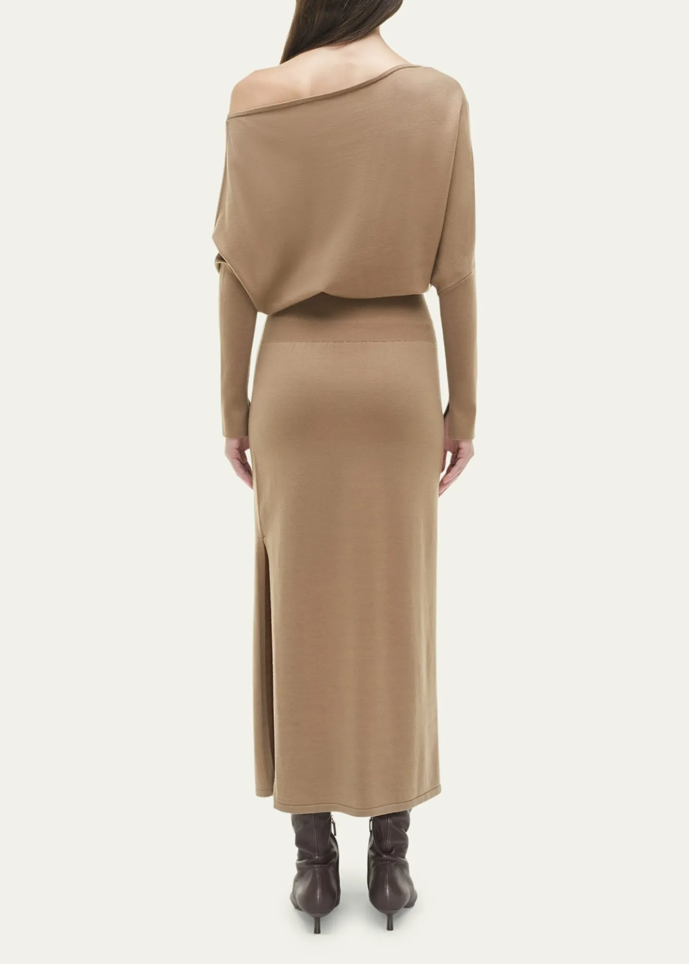 SIMKHAIJanese Off-The-Shoulder Knit Midi Dress