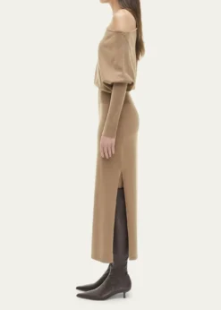 SIMKHAIJanese Off-The-Shoulder Knit Midi Dress