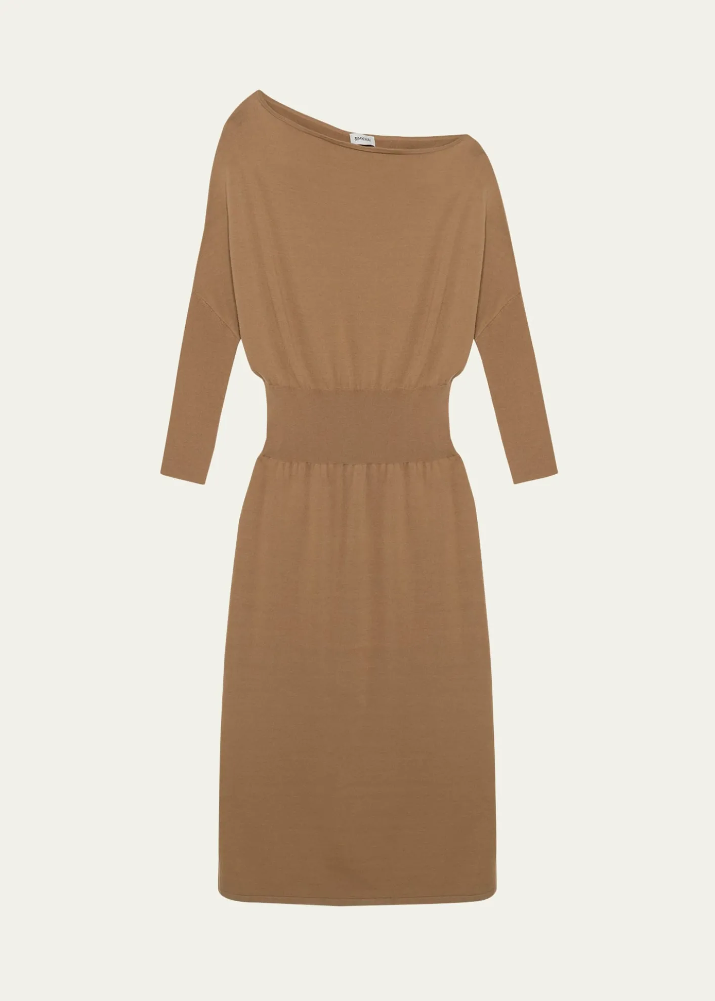 SIMKHAIJanese Off-The-Shoulder Knit Midi Dress
