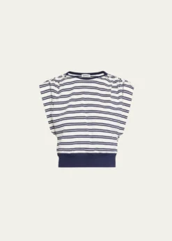 SIMKHAIJoie Striped Cotton-Jersey Top