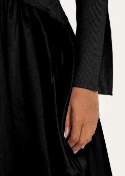 SIMKHAIKenlie Mixed Media Bubble Midi Dress