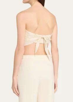 SIMKHAILahni Strapless Linen Lace Top