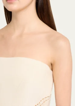SIMKHAILahni Strapless Linen Lace Top