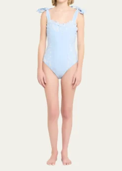 SIMKHAILaurie Embroidered One-Piece Swimsuit