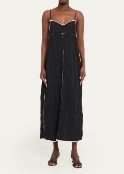 SIMKHAILeah Textured Sleeveless Midi Dress