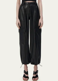SIMKHAILuxe Vegan Leather Cargo Pants