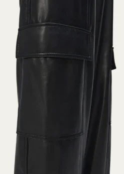 SIMKHAILuxe Vegan Leather Cargo Pants