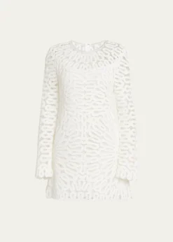 SIMKHAIMccall Cage Crochet Mini Dress