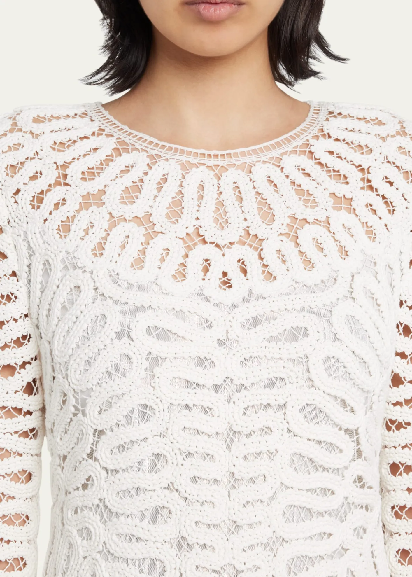 SIMKHAIMccall Cage Crochet Mini Dress