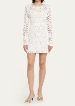 SIMKHAIMccall Cage Crochet Mini Dress