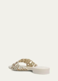 SIMKHAIMcCall Laser-Cut Leather Sandals