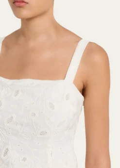 SIMKHAIMcKenna Embroidered Peplum-Hem Top